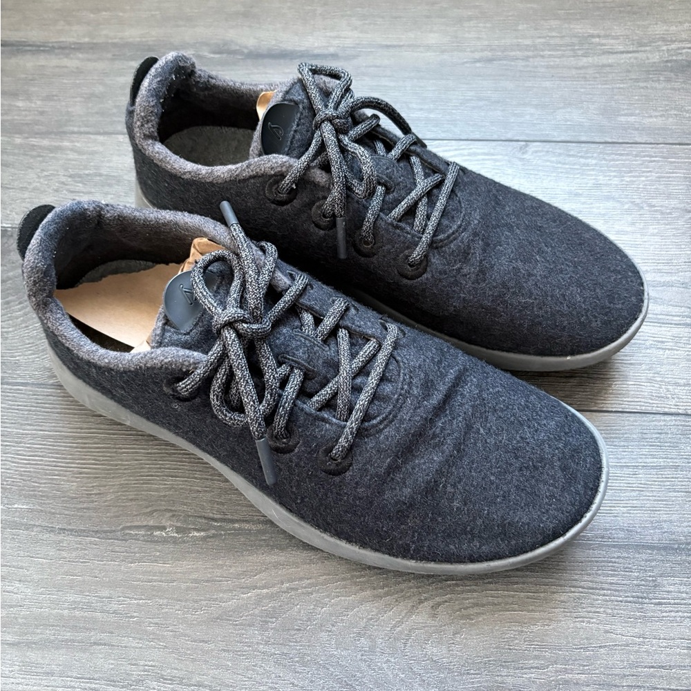 Allbirds Mens Mizzle Dark Gray Wool Runner Sneakers Size 11